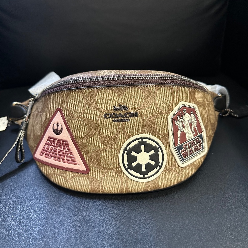NWT! RARE! Coach X StarWars Waist Bag Mens pouch F88013 Signature Canvas Zipper